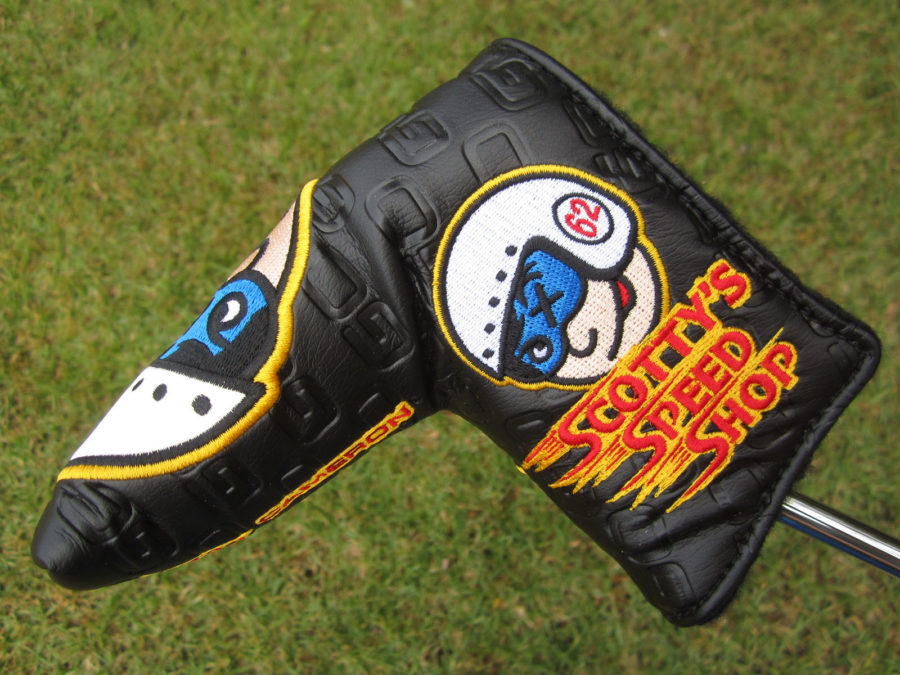 scotty cameron custom shop limited release johnny racer speed shop blade putter golf headcover black
