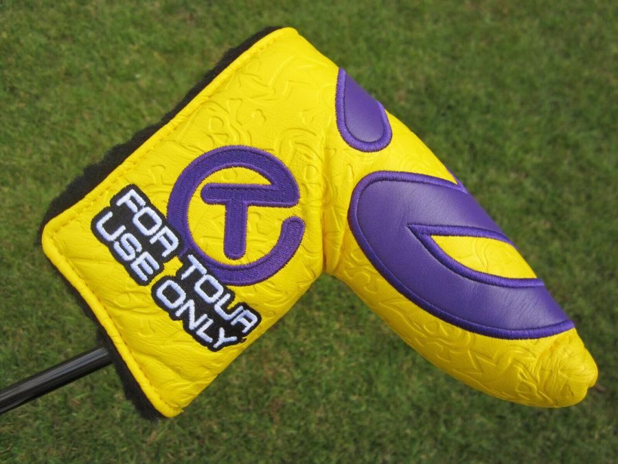 scotty cameron tour only purple and yellow industrial circle t tour jester headcover