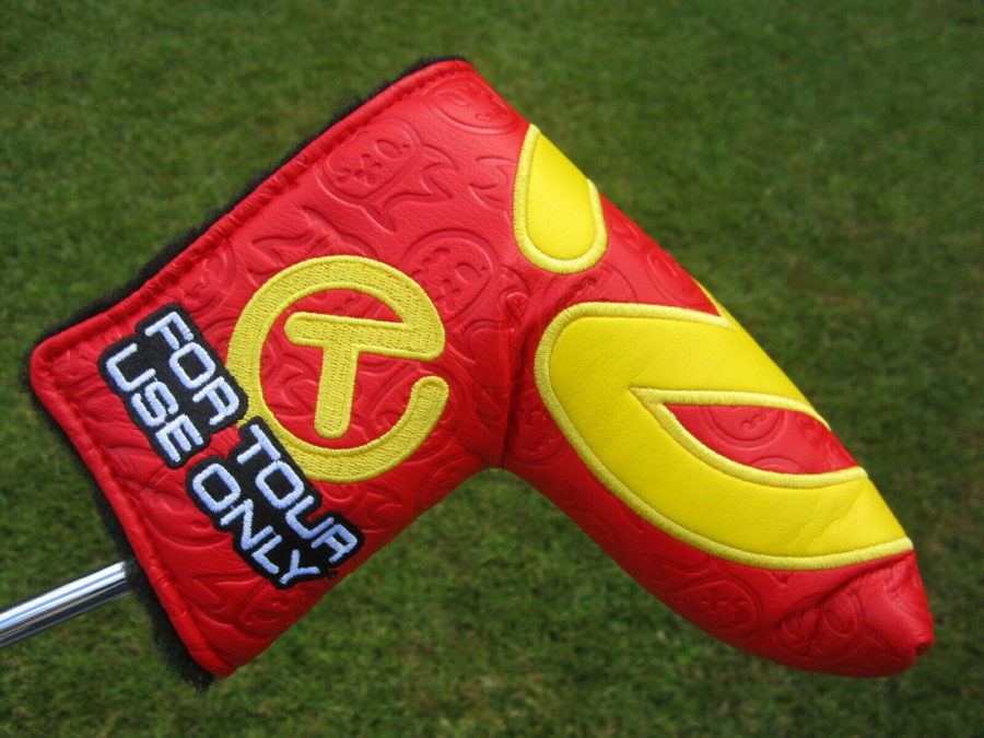 scotty cameron tour only red and yellow industrial circle t hot head harry headcover