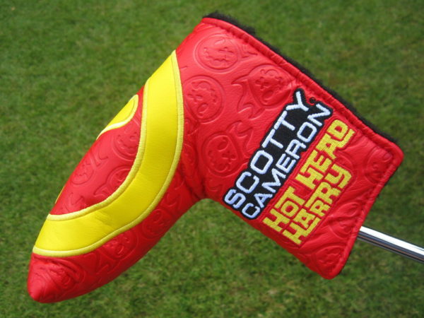 scotty cameron tour only red and yellow industrial circle t hot head harry headcover