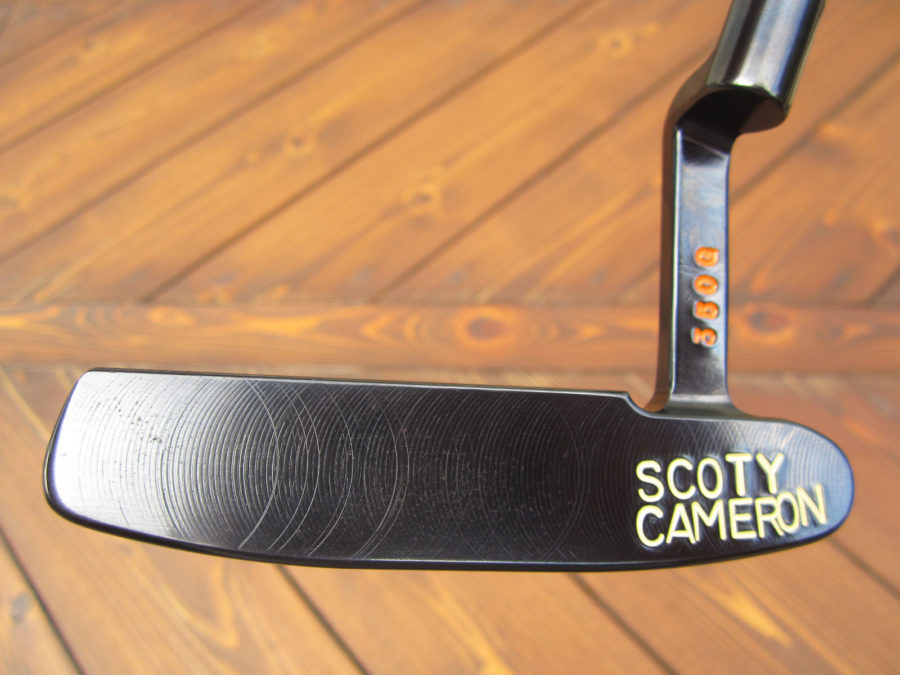 scotty cameron tour putter scotydale 009 beach carbon black oxide circle t 350g with snow and exotic leather grip