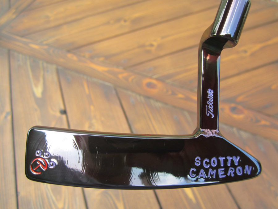 scotty cameron tour putter garage black pearl s. cameron bullet sole circle t with exotic leather grip golf club