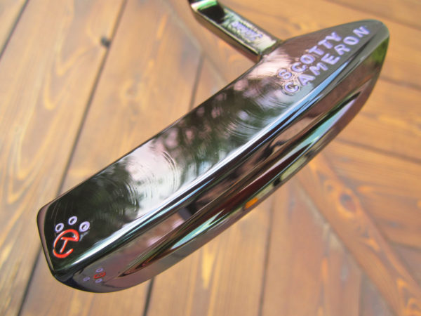 scotty cameron tour putter garage black pearl s. cameron bullet sole circle t with exotic leather grip golf club