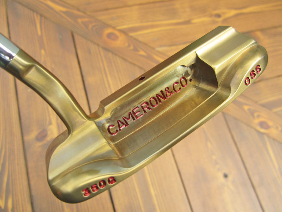 scotty cameron tour only gss chromatic bronze newport 1.5 tiger woods cherry bomb vertical stamping script titleist circle t 350g putter golf club
