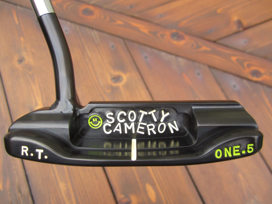 scotty cameron tour putter masterful 009.m 1.5 welded neck circle t with smiley face stamp 350g golf club