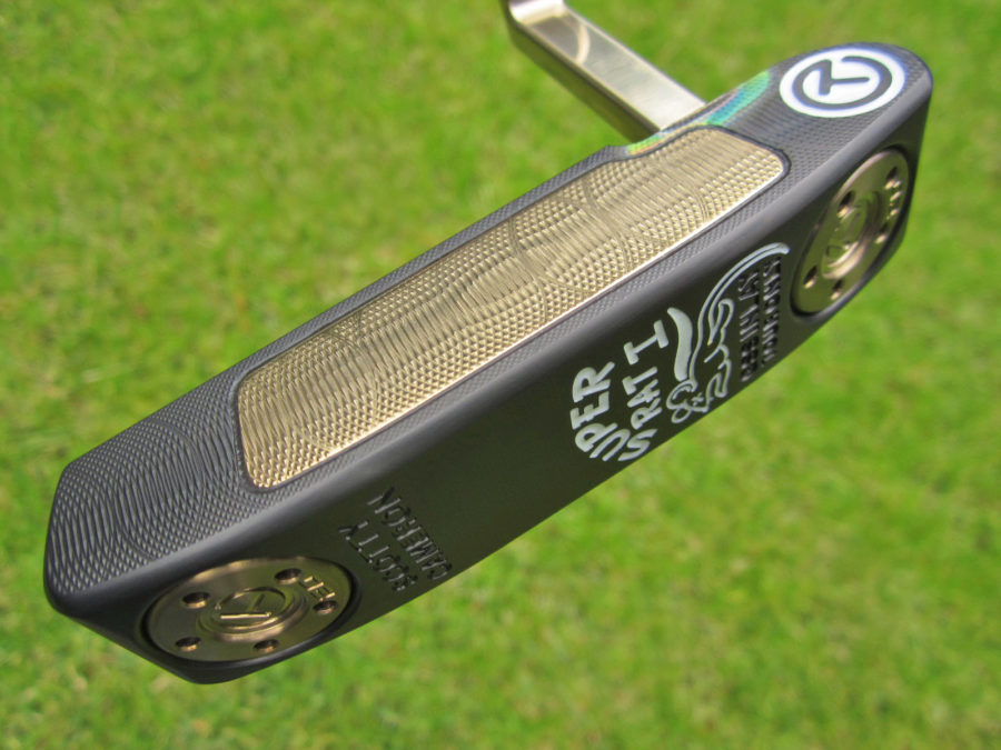 scotty cameron tour only two tone welded neck masterful super rat gss circle t black and bronze 360g putter golf club