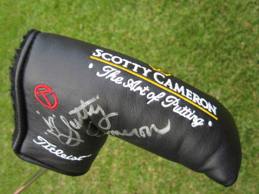 scotty cameron tour only autographed black art of putting circle t headcover golf