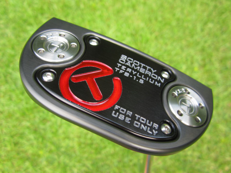 scotty cameron tour only black fastback 1.5 t22 terylium circle t with naked head design 360g putter golf club