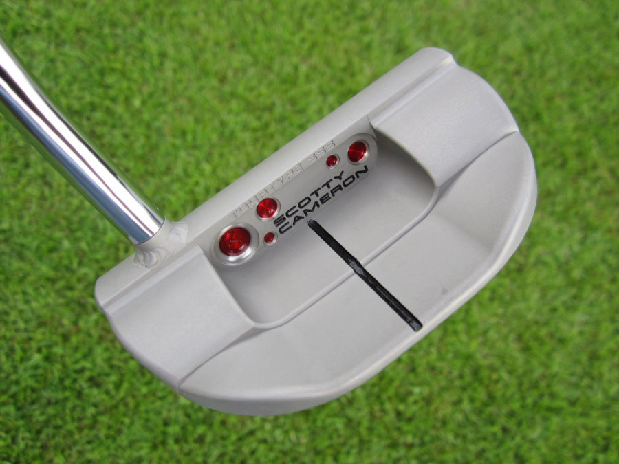 scotty cameron tour only misted sss fastback 1.5 tfb circle t mallet putter 360g with welded spud neck and double bend shaft putter golf club