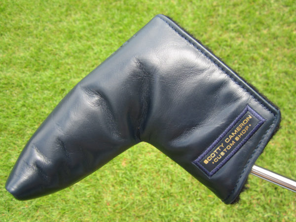 scotty cameron limited edition custom shop genuine leather midnight navy headcover