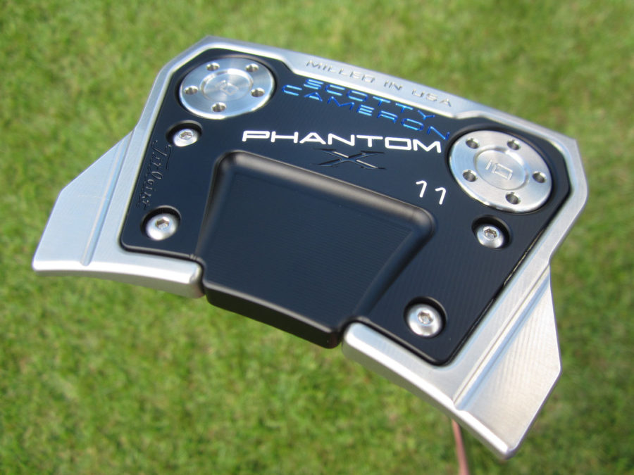 scotty cameron limited edition 2021 gallery exclusive moto phantom x 11 blue and grey 350g putter golf club