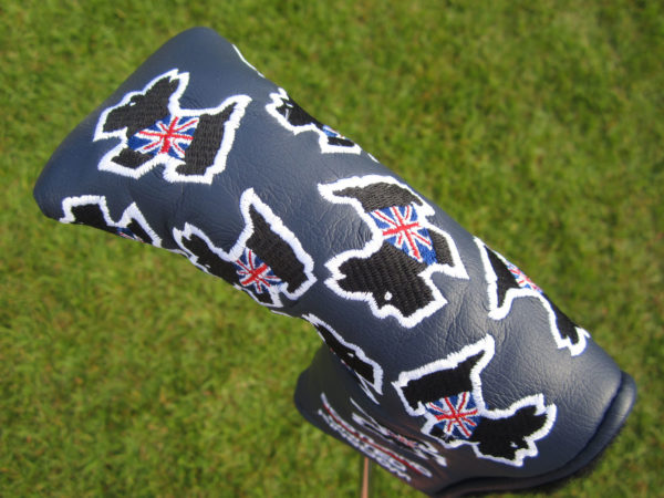 scotty cameron limited edition headcover 2004 british open navy blue union jack scotty dogs