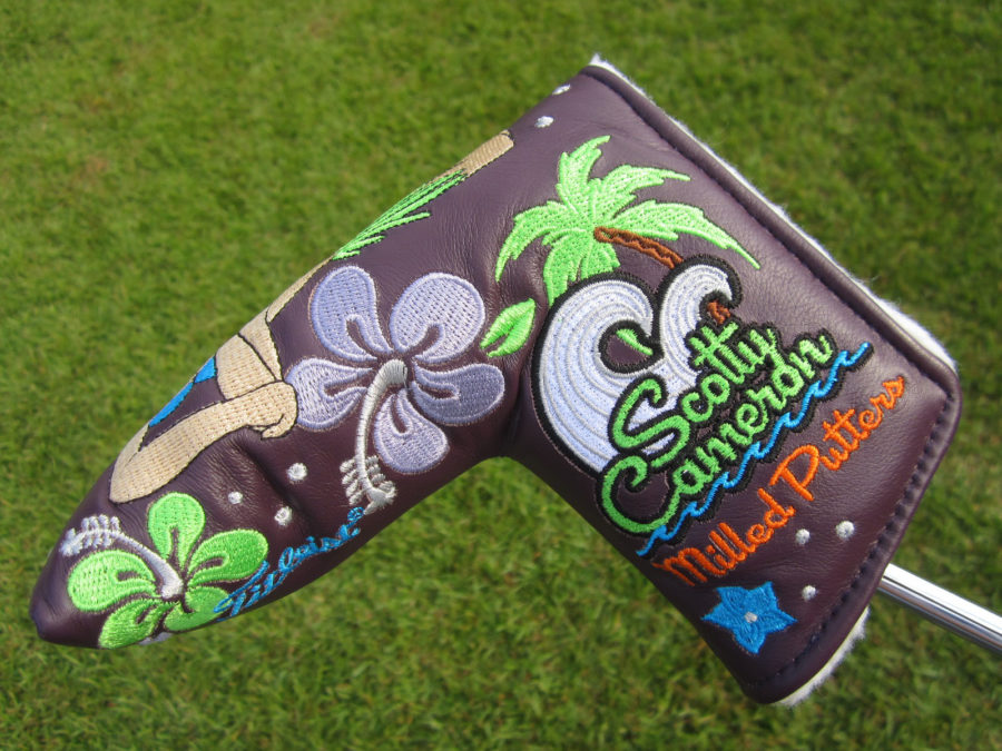 scotty cameron limited edition headcover 2011 sony open purple hula girl