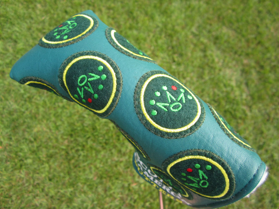 scotty cameron limited edition headcover 2012 masters green leather crown patches