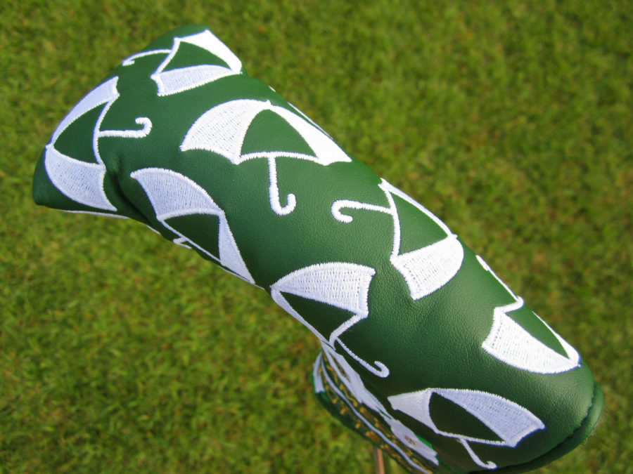 scotty cameron limited edition headcover 2017 masters arnold palmer green and white umbrellas