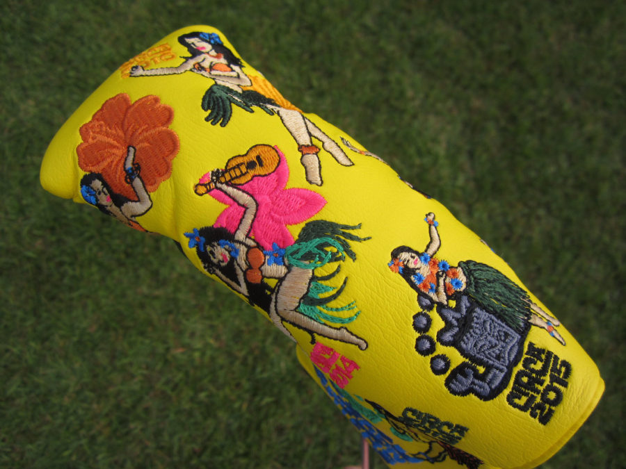 scotty cameron limited edition headcover 2018 sony open in hawaii yellow hula girl headcover