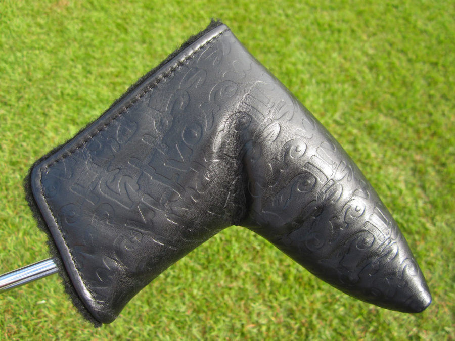 scotty cameron limited edition headcover encinitas gallery black genuine leather graffiti