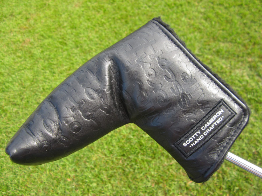 scotty cameron limited edition headcover encinitas gallery black genuine leather graffiti