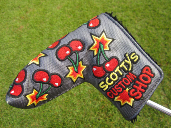 scotty cameron limited edition headcover grey cherry bombs custom shop jordan spieth