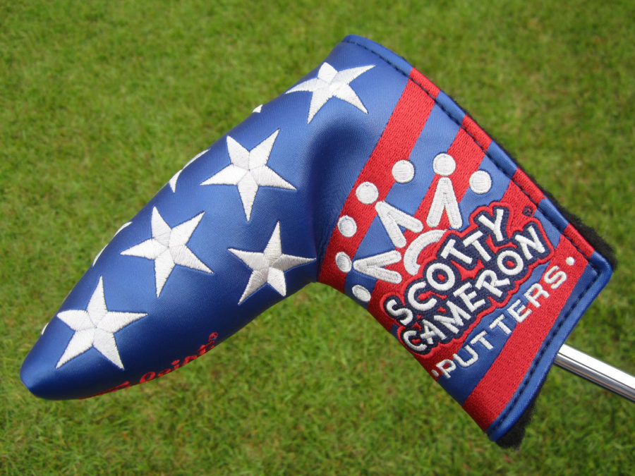 scotty cameron limited edition headcover custom shop usa stars and stripes blade