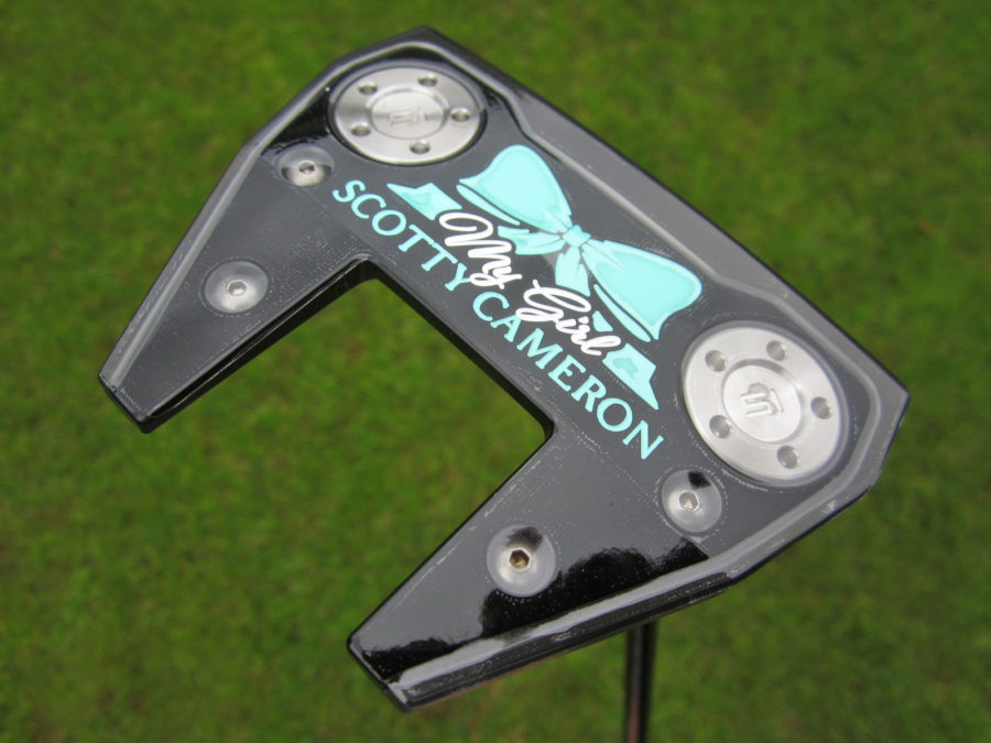 scotty cameron limited edition 2021 my girl phantom x 7 mallet with tiffany paint putter golf club 20th edition