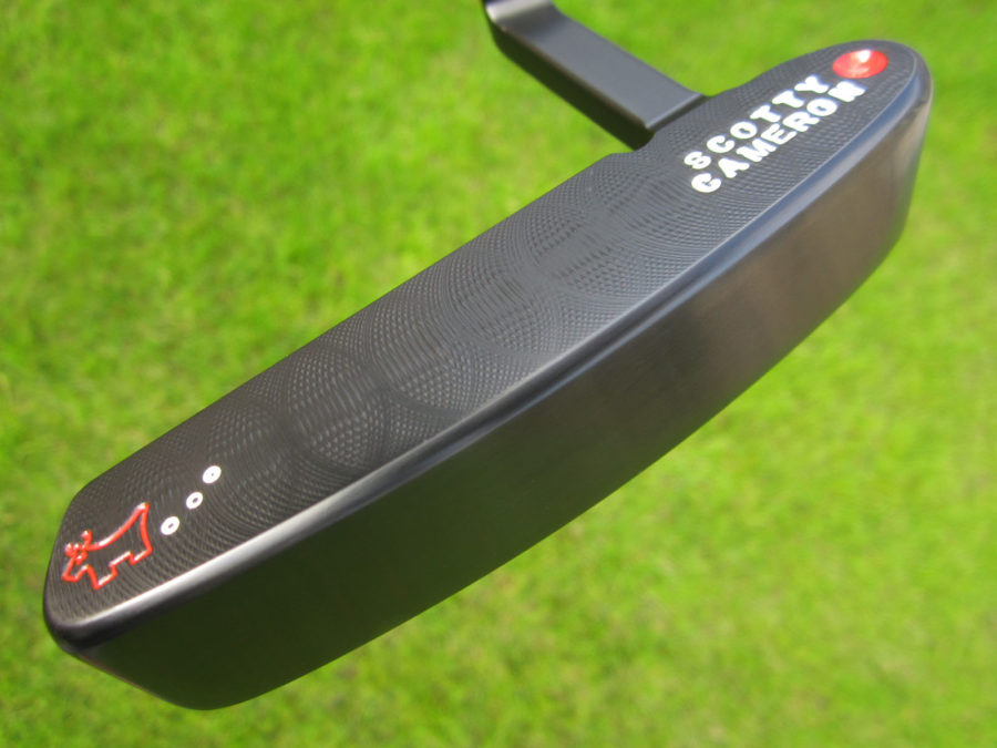 scotty cameron tour only black gss newport circle t handstamped putter with bulldog stamp script titleist and tour dots golf club