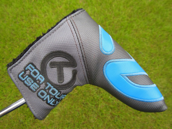 scotty cameron tour only blue and grey industrial circle t blade putter golf club headcover