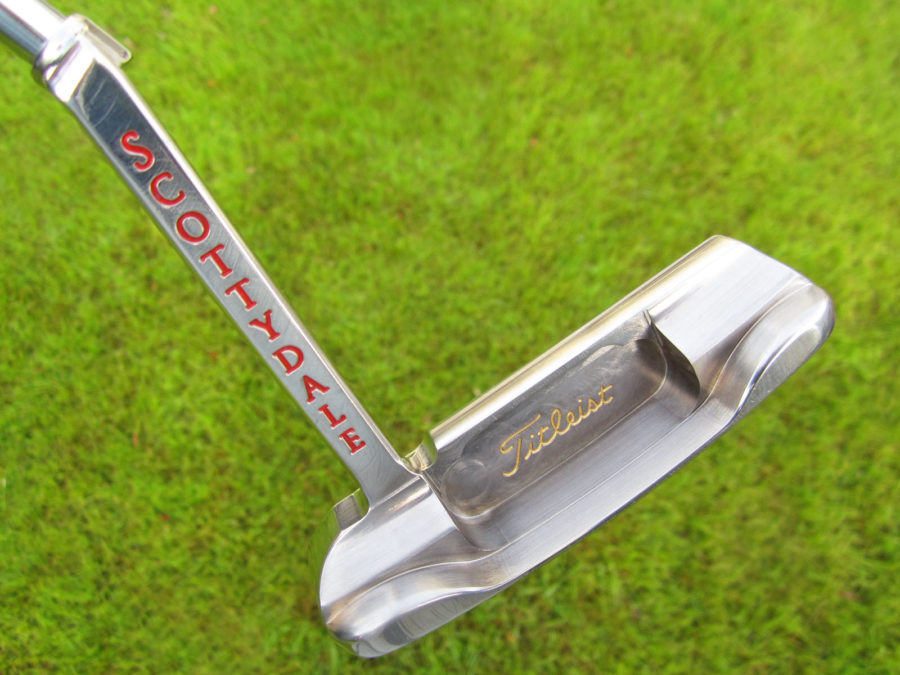 scotty cameron limited edition project x slc 1996 tour prototype short cup long neck newport putter golf club with grip in original factory plastic