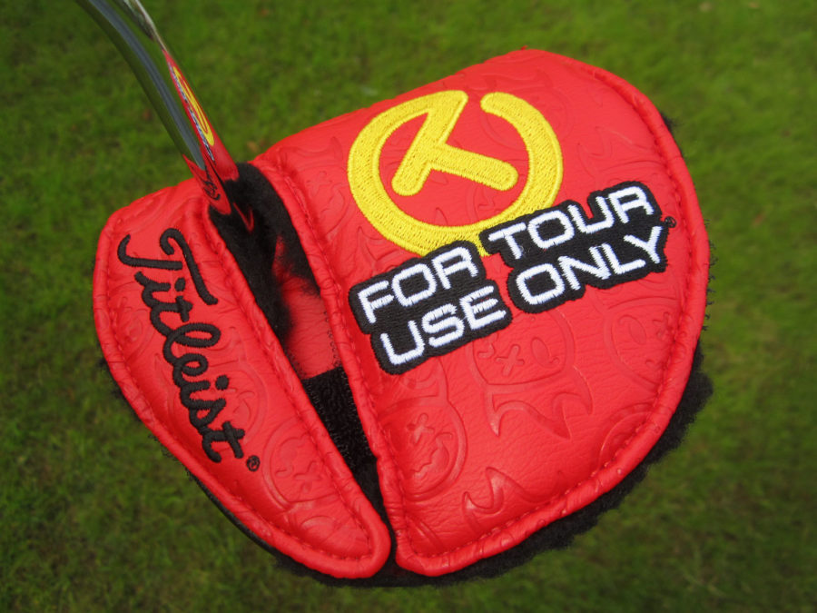 scotty cameron tour only headcover red and yellow hot head harry industrial circle t mid round
