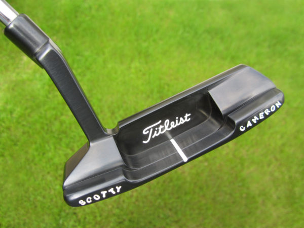 scotty cameron tour only carbon brushed black newport 2 tri sole circle t with handstamped scotty cameron putter