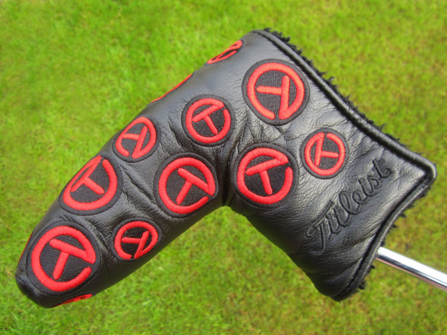 scotty cameron tour only headcover black and red dancing circle t blade