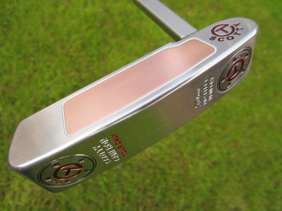 scotty cameron tour only t10 sss newport terylium circle t with welded mid length plumber neck putter golf club