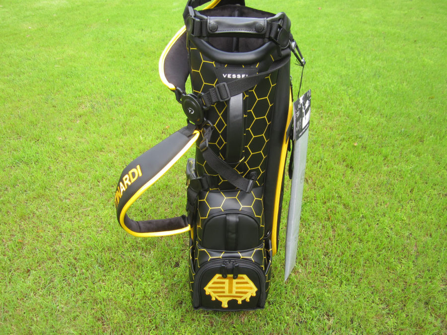 bettinardi hive release tour only tour department honey drip vessel black and yellow leather golf stand carry bag