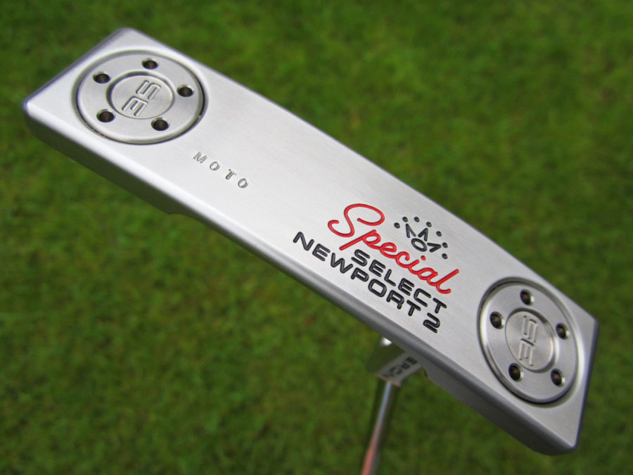 scotty cameron limited release moto newport 2 timeless special select gallery putter with johnny speed racer paint and headcover golf club