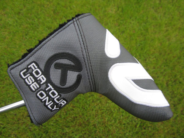 scotty cameron tour only grey and white industrial circle t blade putter headcover