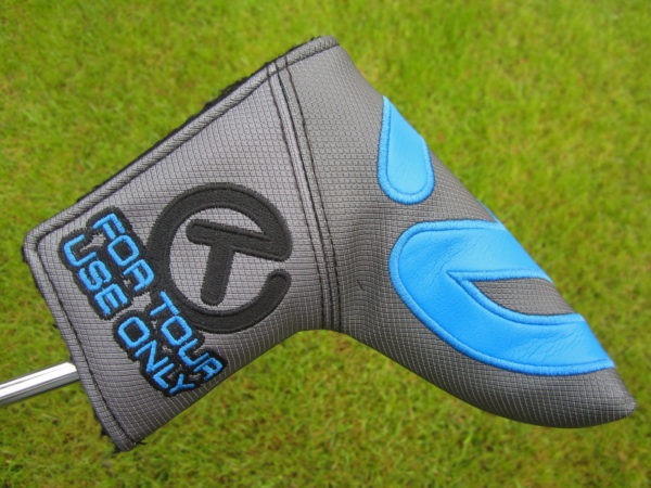 scotty cameron tour only grey and blue industrial circle t blade putter headcover