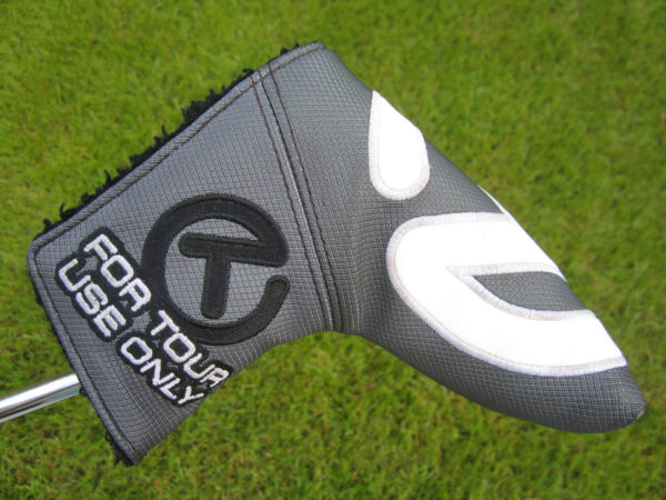 scotty cameron tour only grey and white industrial circle t blade putter headcover