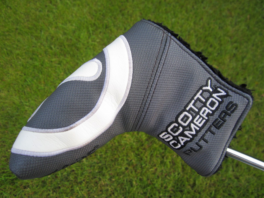 scotty cameron tour only grey and white industrial circle t blade putter headcover