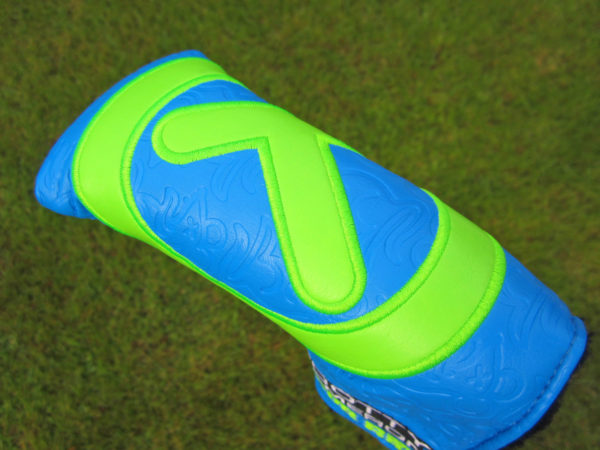 scotty cameron tour only blue and lime green tour rat industrial circle t blade putter headcover