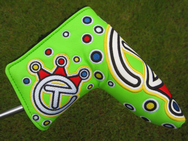 scotty cameron tour only lime green jackpot johnny industrial circle t blade putter headcover