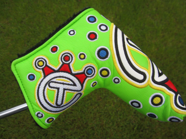 scotty cameron tour only lime green jackpot johnny industrial circle t blade putter headcover