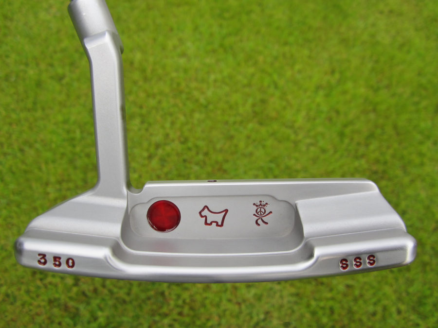 scotty cameron tour only sss timeless newport 2 peace surfer scotty dog cherry bomb circle t putter golf club with aftermarket smooth milling on face