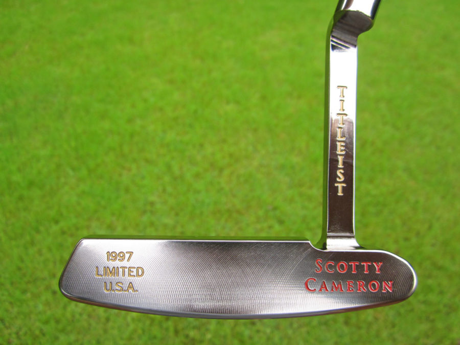 scotty cameron limited edition 1997 project cln newport long neck prototype putter black star finish golf club