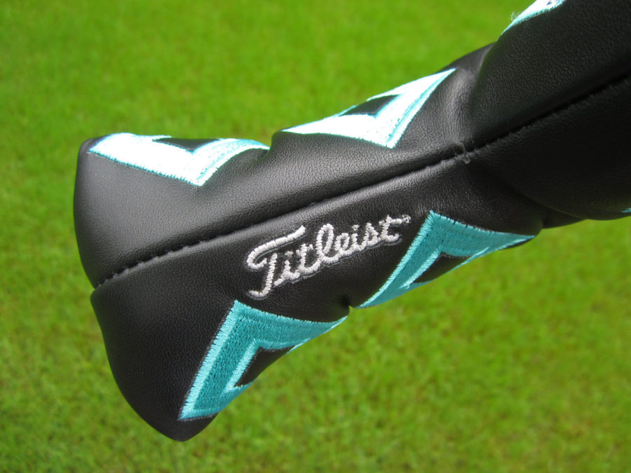 scotty cameron limited edition black leather tcc the cameron collector tiffany squares blade putter headcover
