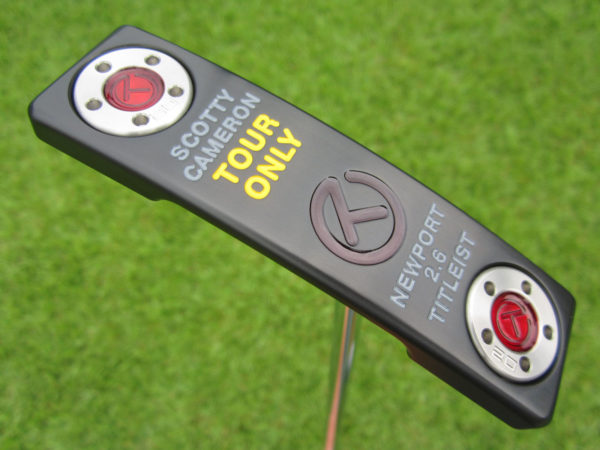 scotty cameron tour only deep milled black newport 2.6 select centershaft circle t putter golf club