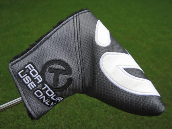 scotty cameron tour only grey and white industrial circle t mid mallet putter headcover