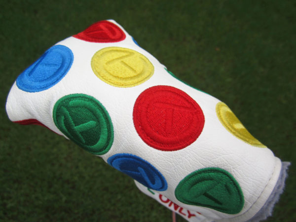 scotty cameron tour only white rainbow dancing circle t mid mallet putter headcover