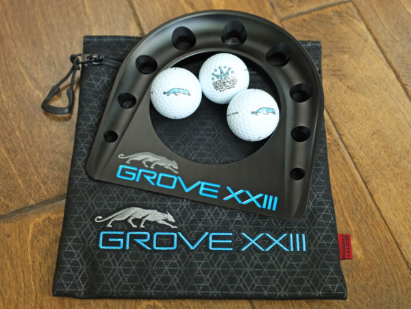 scotty cameron limited release michael jordan grove xxiii 23 black metal indoor putting cup with logo pro v1 golf balls and travel carry case
