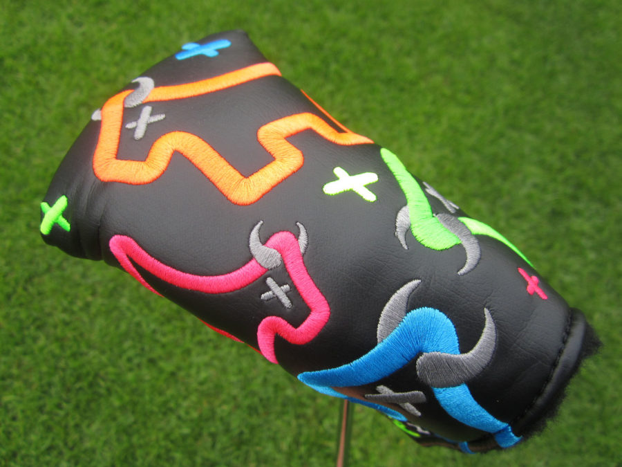 scotty cameron limited edition custom shop neon dancing junk yard dog mid mallet putter headcover