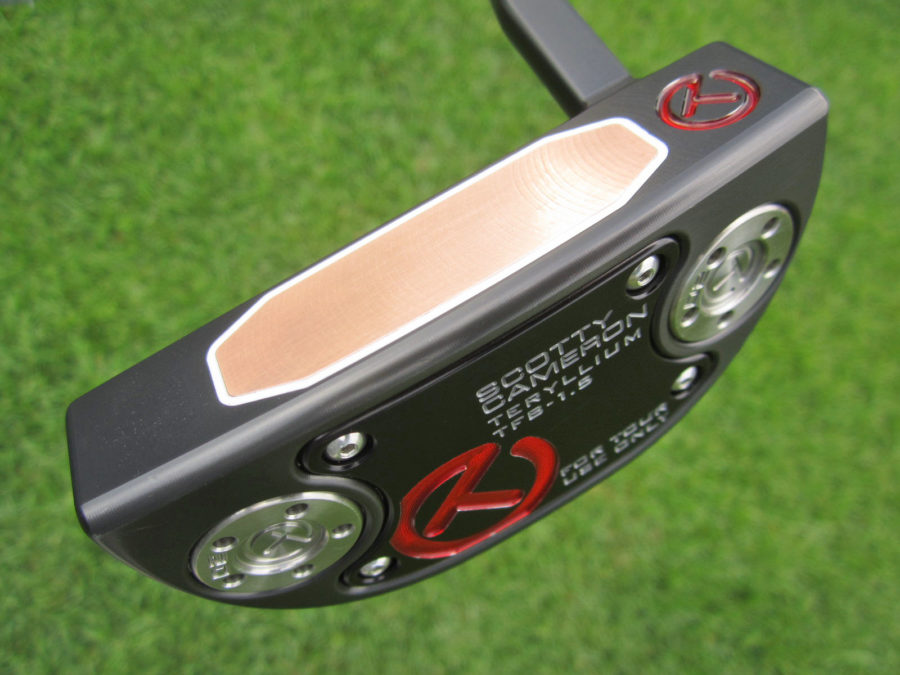 scotty cameron tour only black t22 fastback 1.5 flojet terylium circle t putter golf club with top line